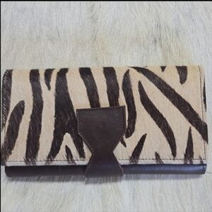 Zebra Hide Leather Wallet